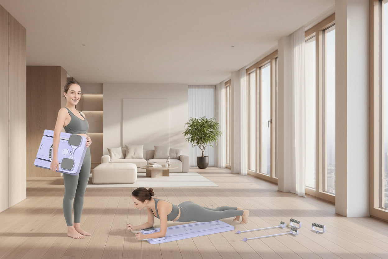 Abdominal Exercise Board Fitness Board Leg & Arm Toner Multifunctional Pilates Reformer Set Fitness Equipment for Home